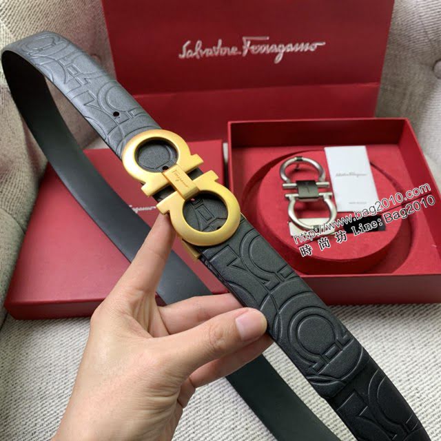 菲拉格慕男女士皮帶 Ferragamo雙扣高端禮盒腰帶  jjp2113